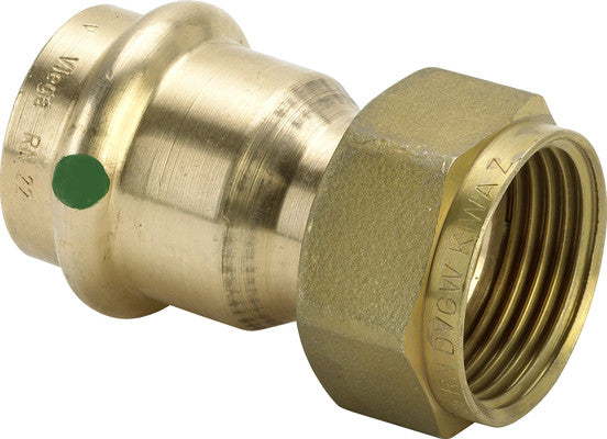 Anschluss-Verschraubung Sanpress flachd. 28mm Pressanschl. x 1 1/2" G ÜW, Rotguss